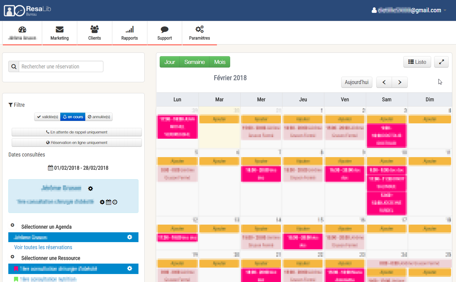 L'agenda en ligne ResaLib