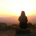 femme assise zen