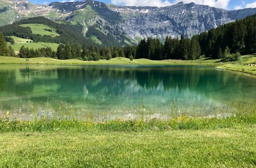 photo montagne lac alpes