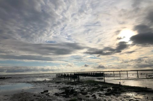Mer paysage et nuages