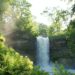 waterfalls surrounded by green trees during daytime