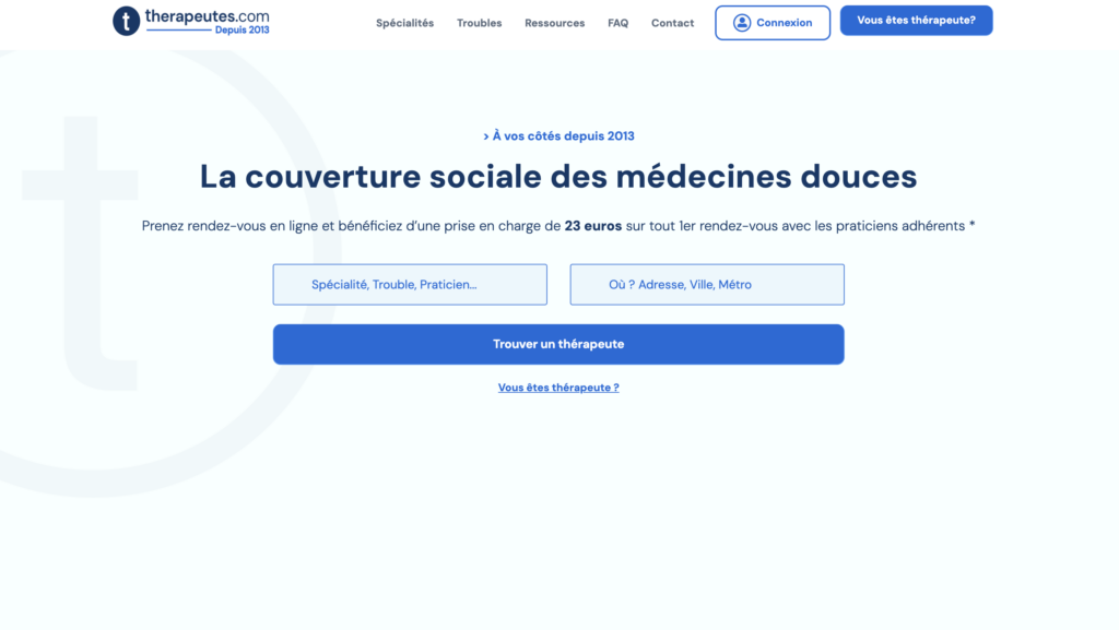 capture therapeutes.com pour le comparatif sites médecines douce