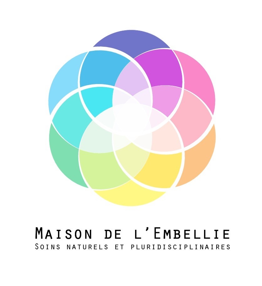 logo maison de l'embellie, soins naturels, étoile avec des couleurs