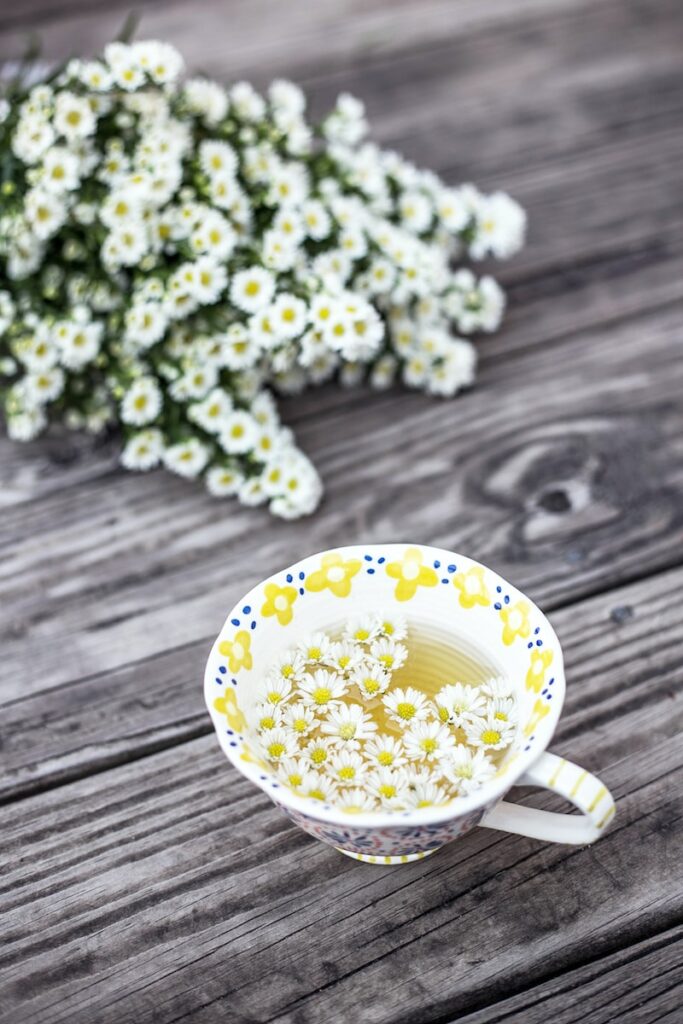 thé camomille, fleur qui favorise le sommeil