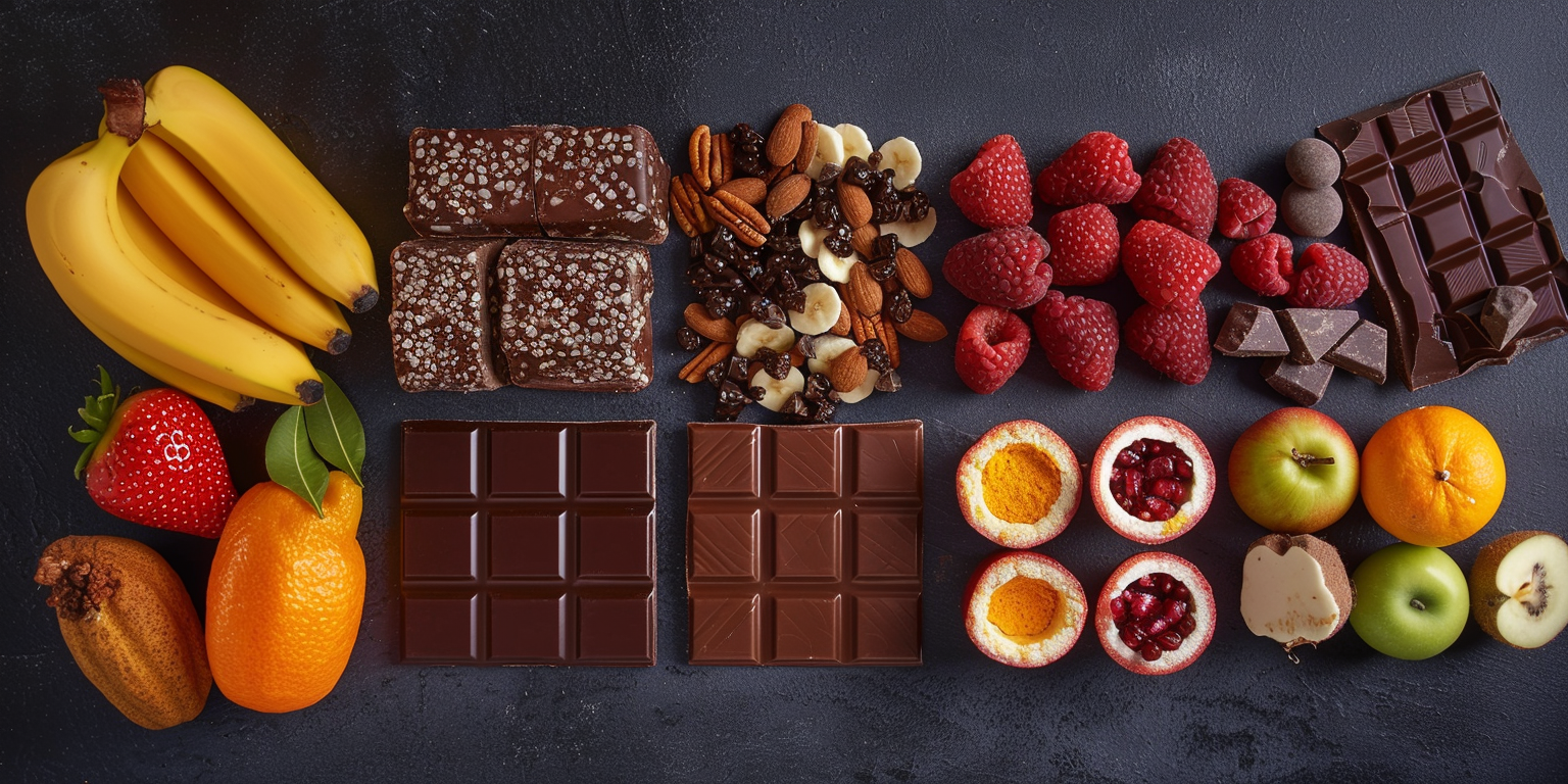 Un choix entre du sucre et des aliments sains