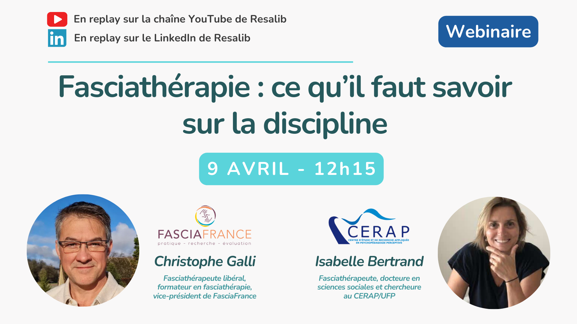 Illustration du webinaire sur la fasciathérapie.