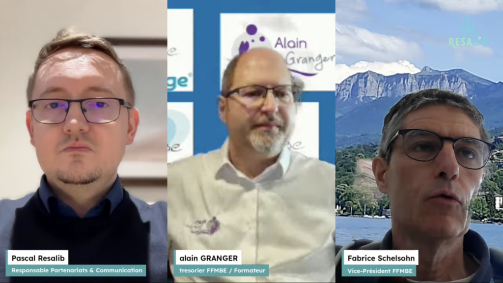Capture d'écran du webinaire avec la FFMBE