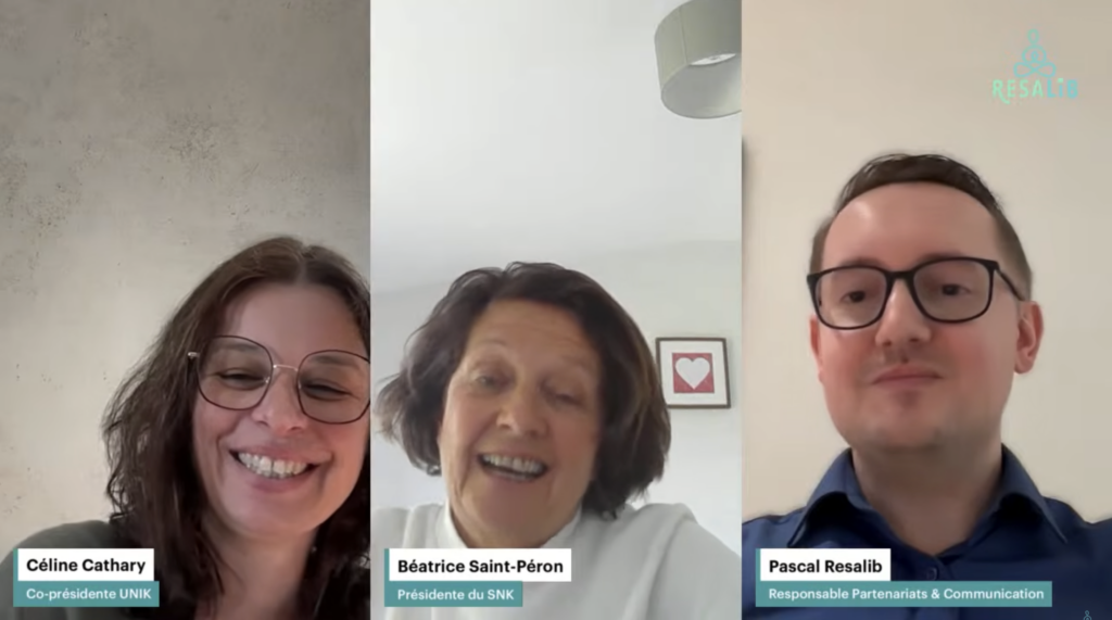 Capture d'écran du webinaire sur la kinésiologie