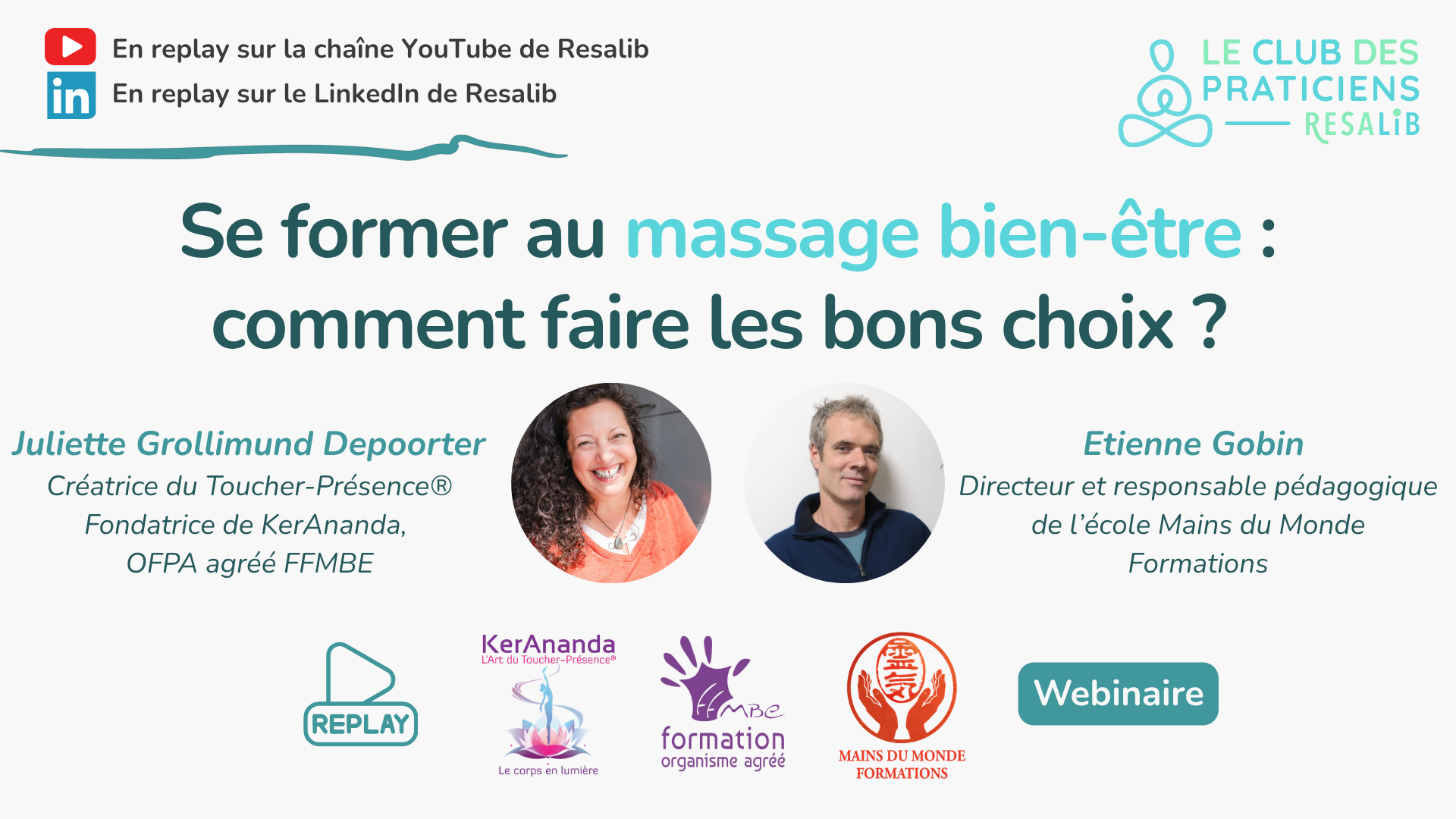 Webinaire sur les formations en massage bien-être